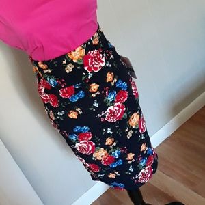 Lularoe floral pencil skirt
